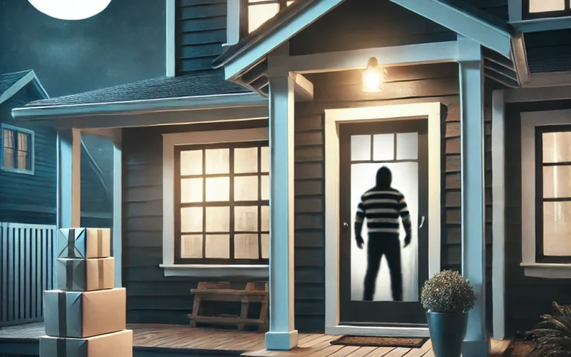 a portrait showing 5 dangerous mistakes that attract thieves to your home