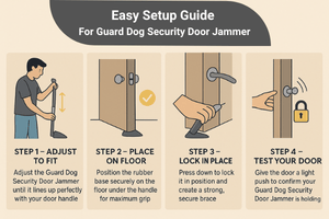 Easy setup guide for guard dog security door jammer